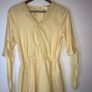 AVAILABLE brand. Light & Airy Romper w/Lace Detail